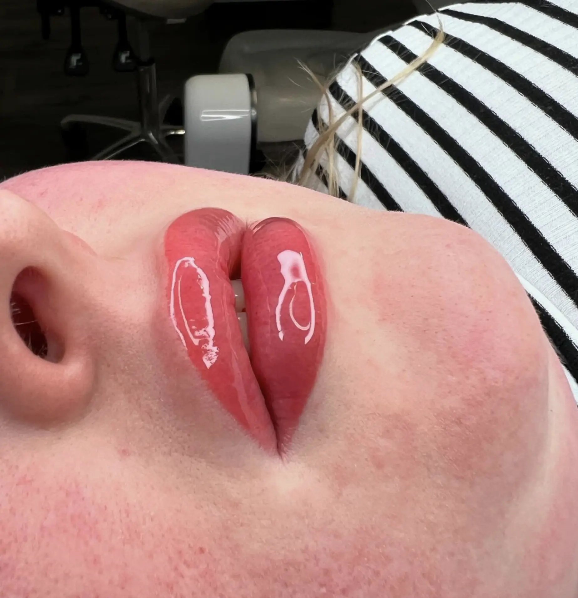 permanent lip tattoo